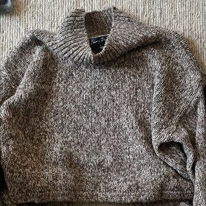 Emory Park Brown Cowl Neck Cropped Sweater #19